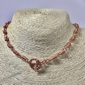 Toggle Necklace, Chunky Necklace, Copper Choker